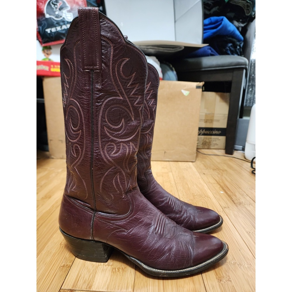 Eli Rios Collection Longhorn Boot Co Red Leather Leg Western Boots Men’s 10 D